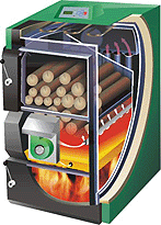Schnittbild VIGAS Heizkessel Holzvergaserkessel